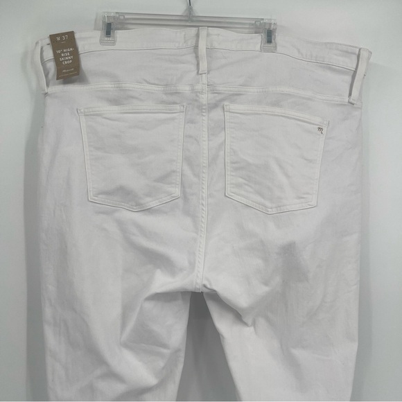 MADEWELL 10" High Rise Skinny Crop Button fly White Jeans Size 37 NWT Women’s - Picture 9 of 10